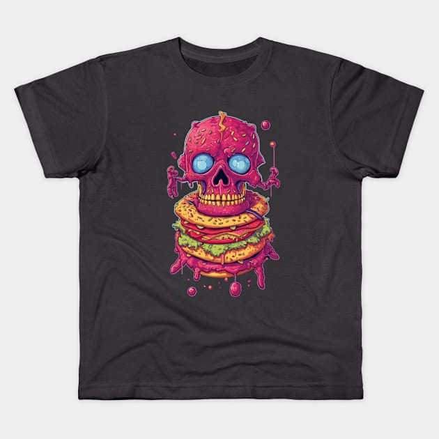 skullburger Kids T-Shirt by Dizzle